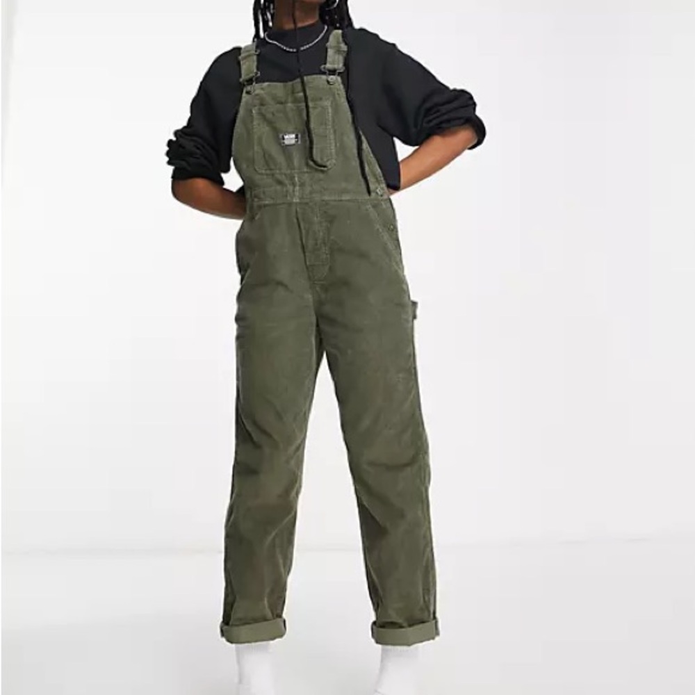 Vans Green Corduroy Overalls
